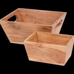 Action Wohnaccessoires<Aufbewahrungsboxen aus Akazienholz