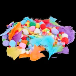 Action Basteln<Bastelfedern und Pompons