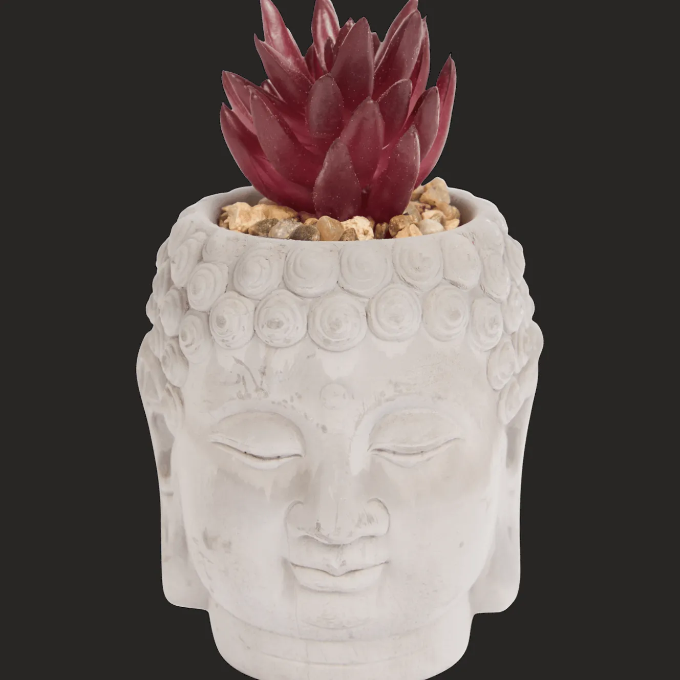 Action Blumentöpfe<Buddha-Blumentopf mit Kunstpflanze