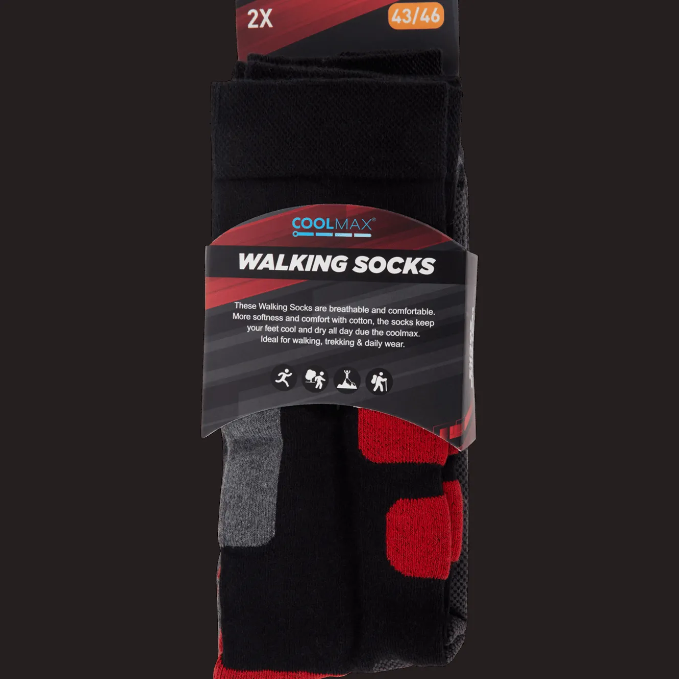 Action Sportkleidung<Coolmax Wandersocken