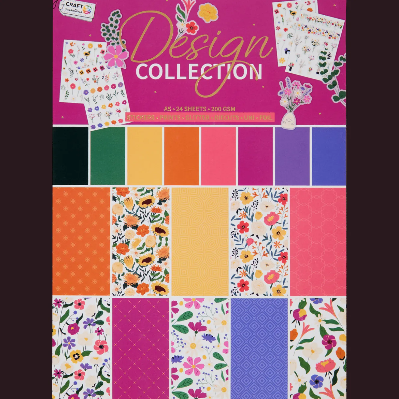 Action Karten<Craft Sensations Bastelpapierblock A5