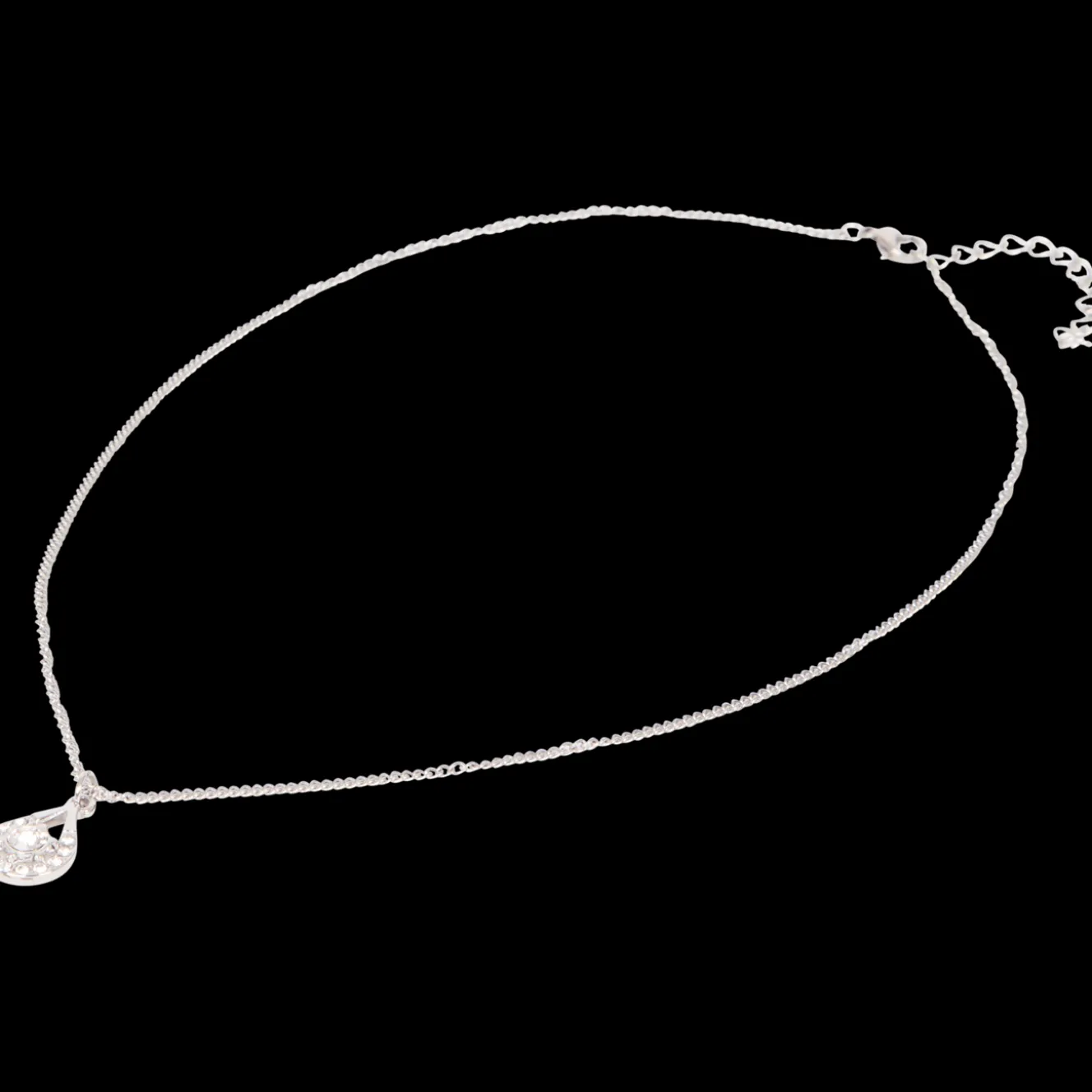Action Uhren & Schmuck<Edelstahl-Kette mit Swarovski-Kristallen