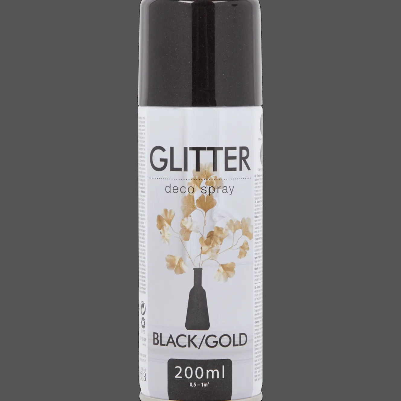 Action Farbe<Glitzersprühfarbe Schwarz/Gold