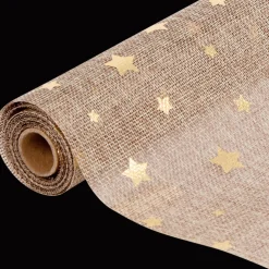 Action Stricken & Häkeln<Hobby Flora Dekostoff mit Goldprint