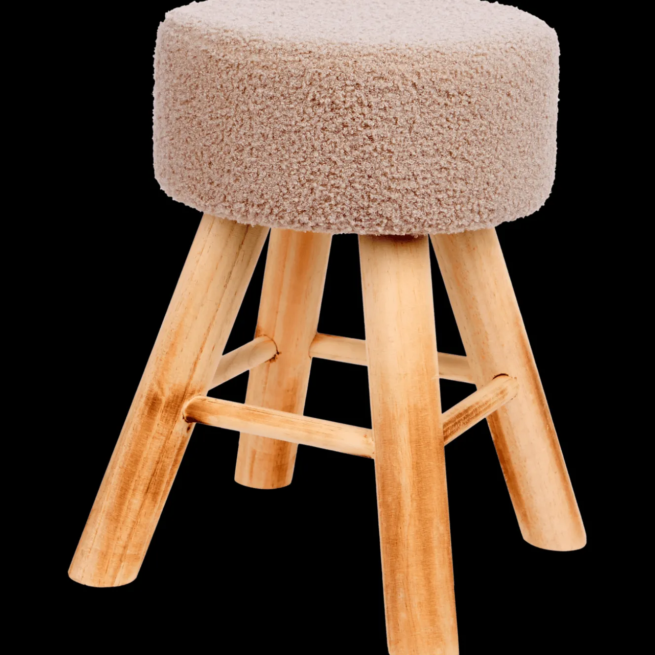 Action Saisondekoration<Hocker mit Teddystoff