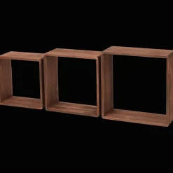 Action Wohnaccessoires<Home Accents Quadratische Wandregale aus Holz