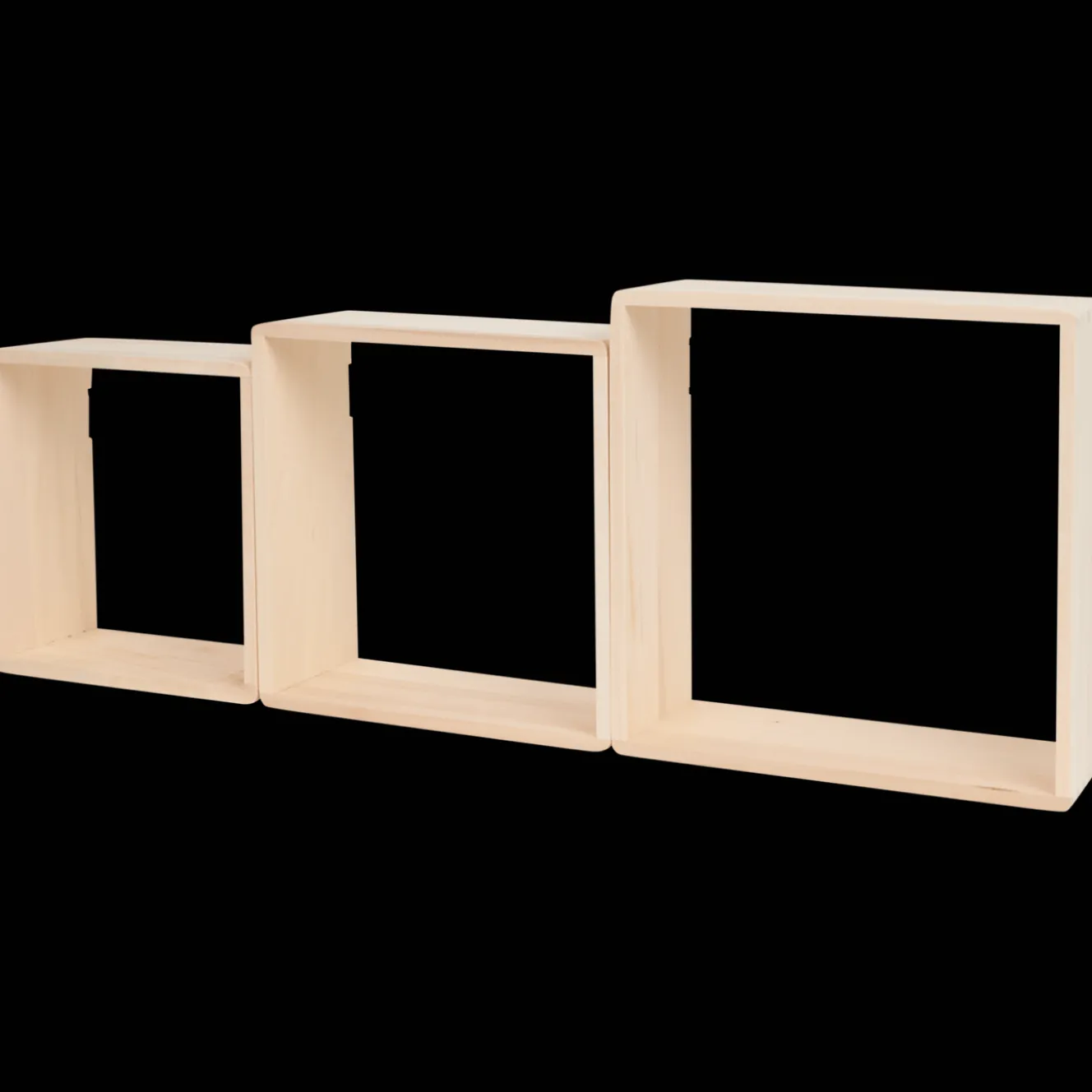 Action Wohnaccessoires<Home Accents Quadratische Wandregale aus Holz