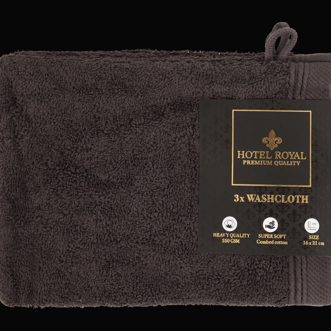 Hotel Royal Badtextilien<Waschlappen Anthrazit