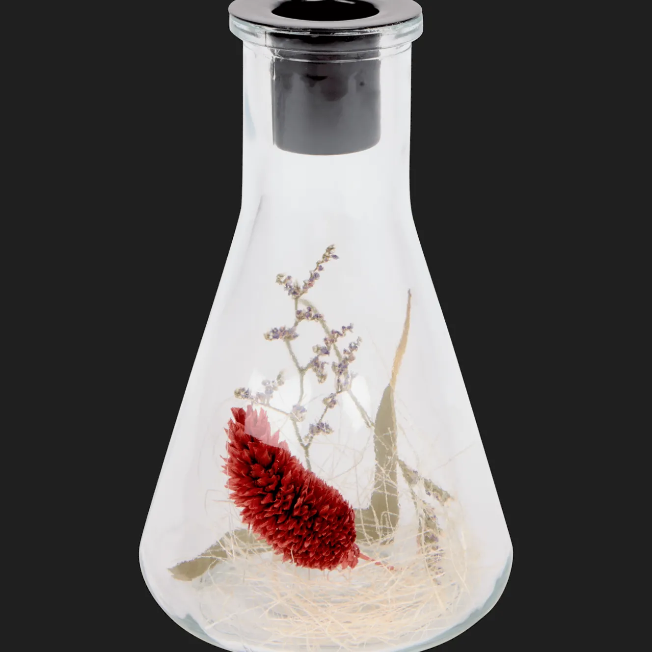 Action Kerzenhalter<Kerzenhalter mit Trockenblumen