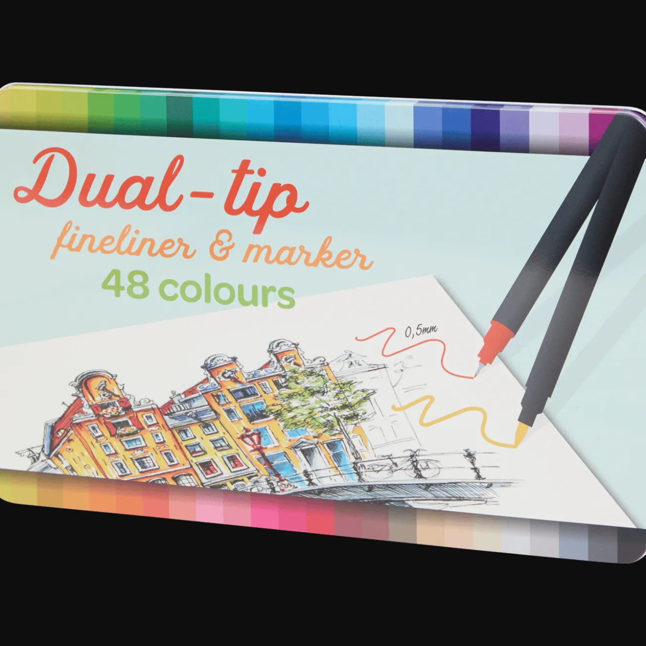 Action Ausmalen & Zeichnen<Marker mit Fineliner und Pinselstift