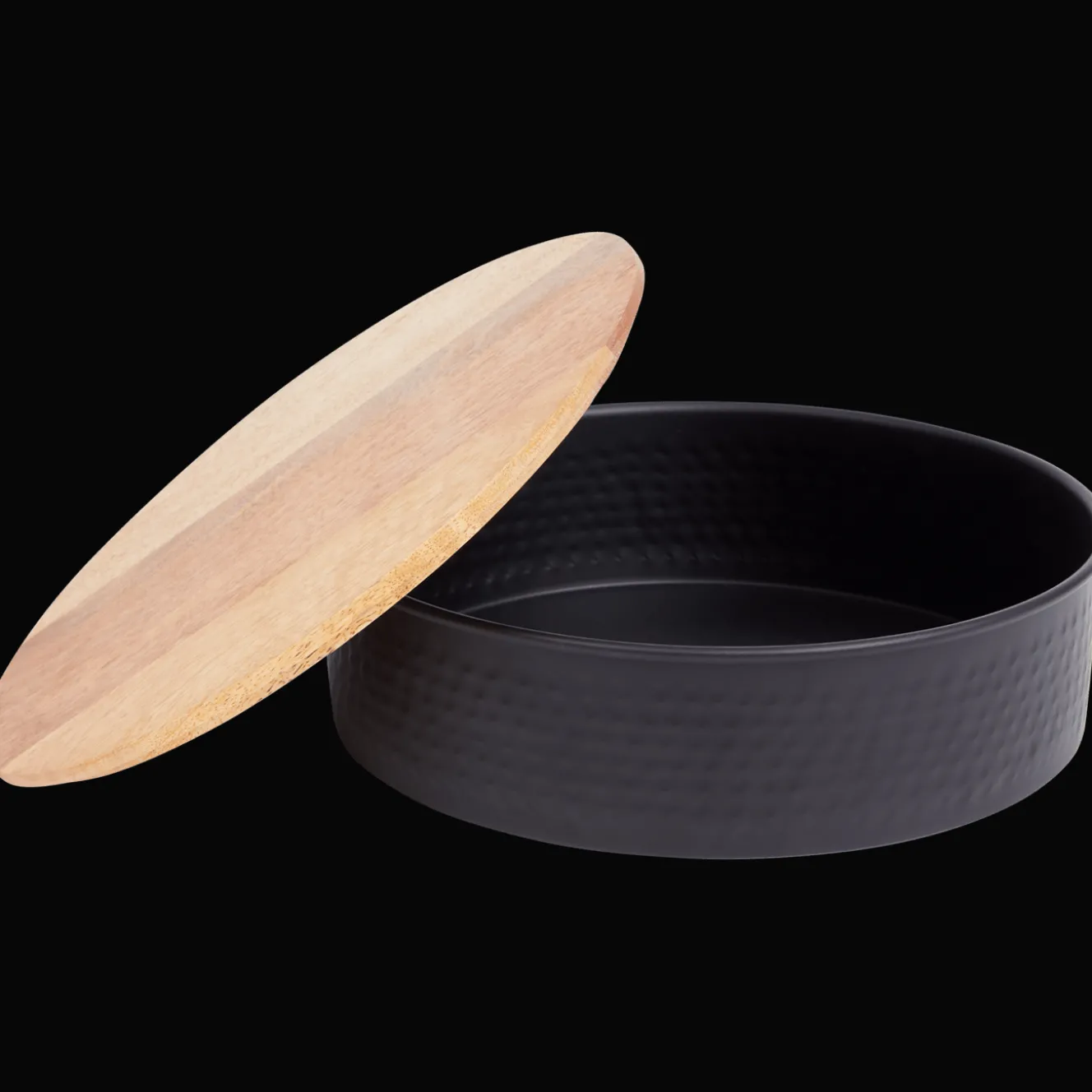 Action Wohnaccessoires<Metalldose mit Holzdeckel