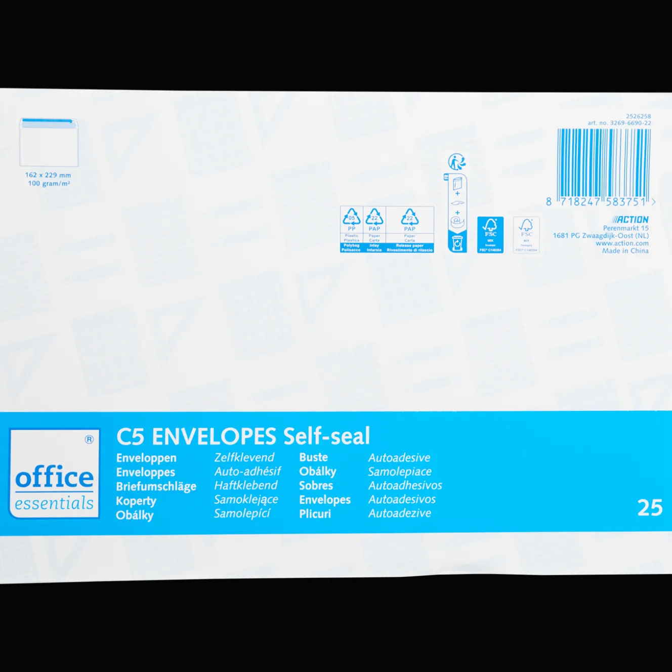 Office Essentials Karten<Umschläge C5