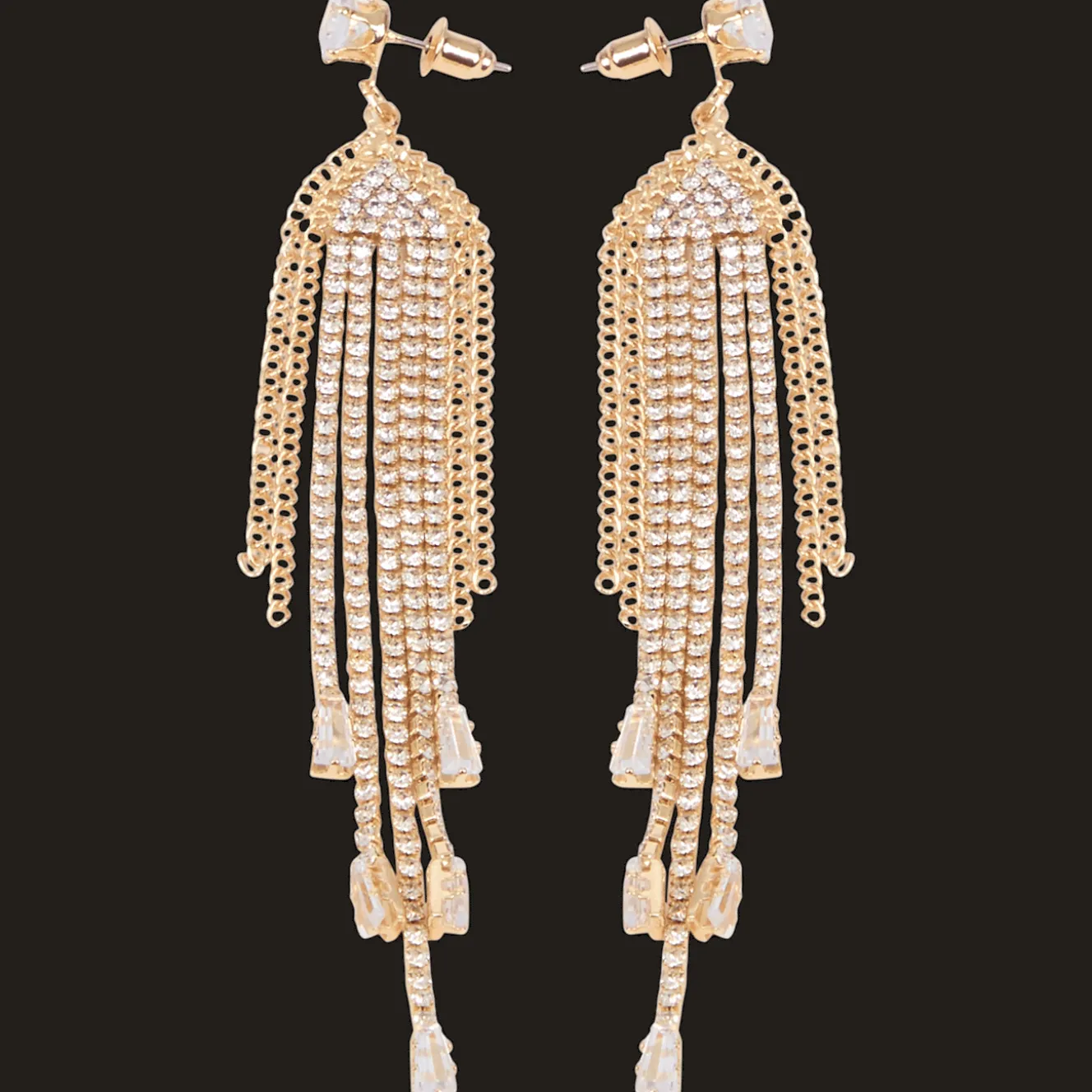 Action Uhren & Schmuck<Ohrringe mit Glitzersteinchen