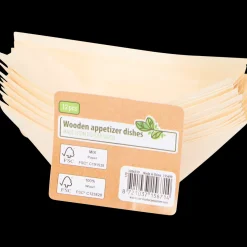 Action Partyartikel<Snack-Schälchen aus Holz