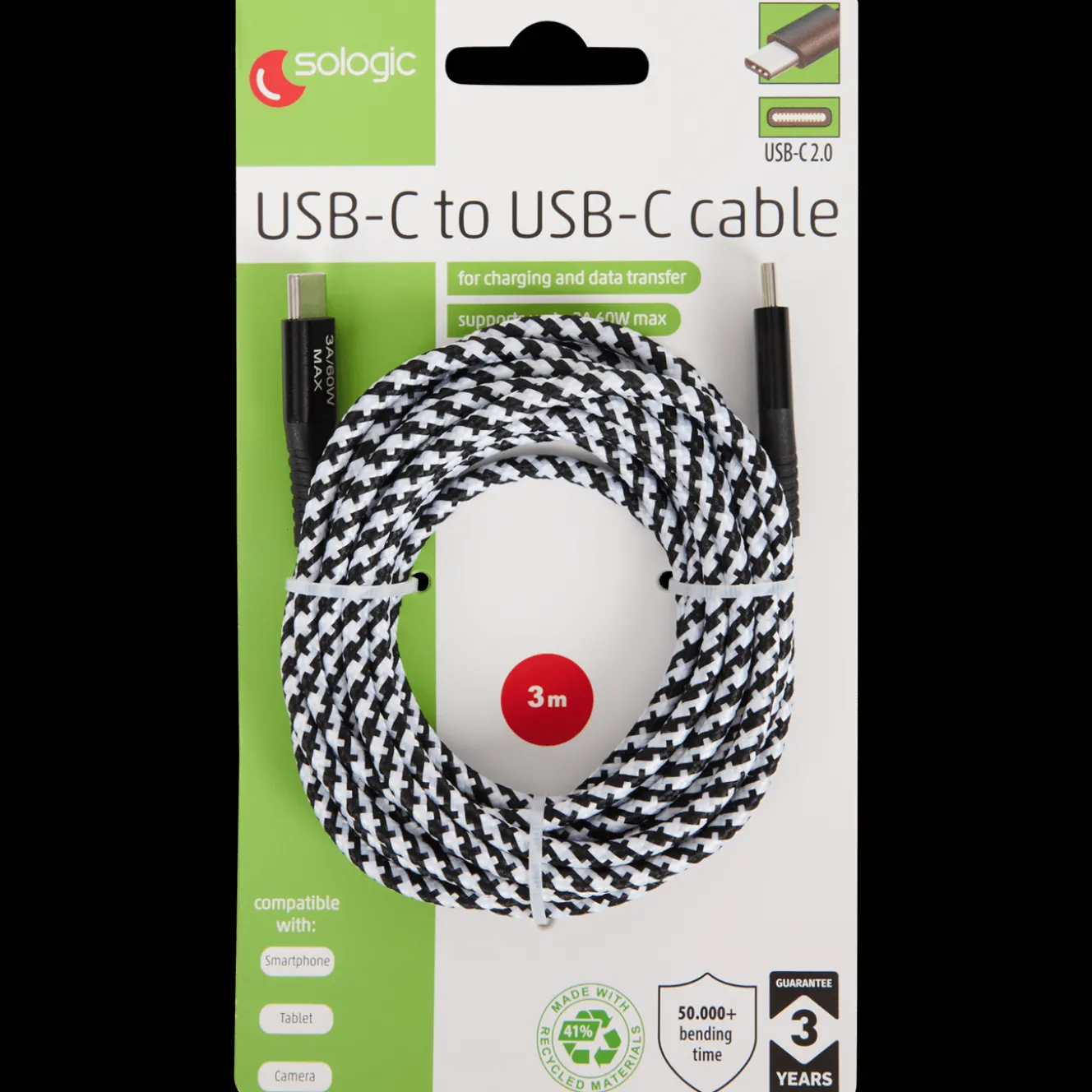 Action Kabel & Splitter<Sologic Daten- und Ladekabel USB-C auf USB-C