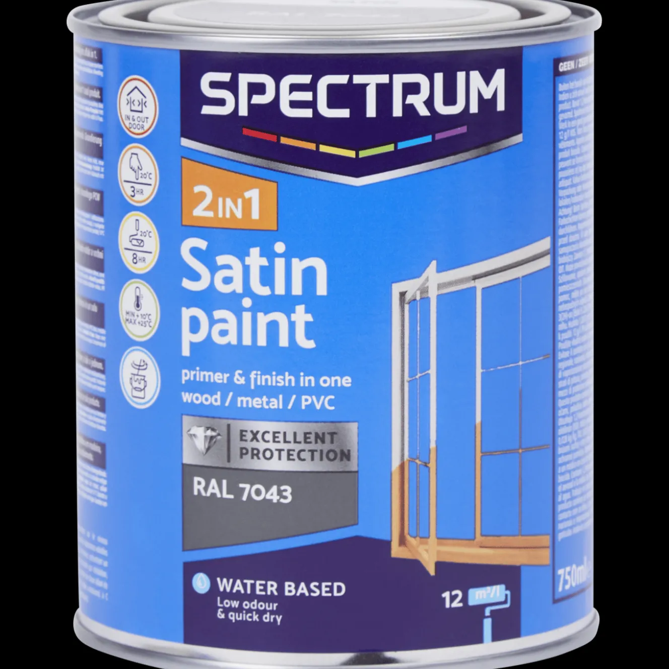 Spectrum Farbe<2-in-1 Seidenglanzlack RAL 7043
