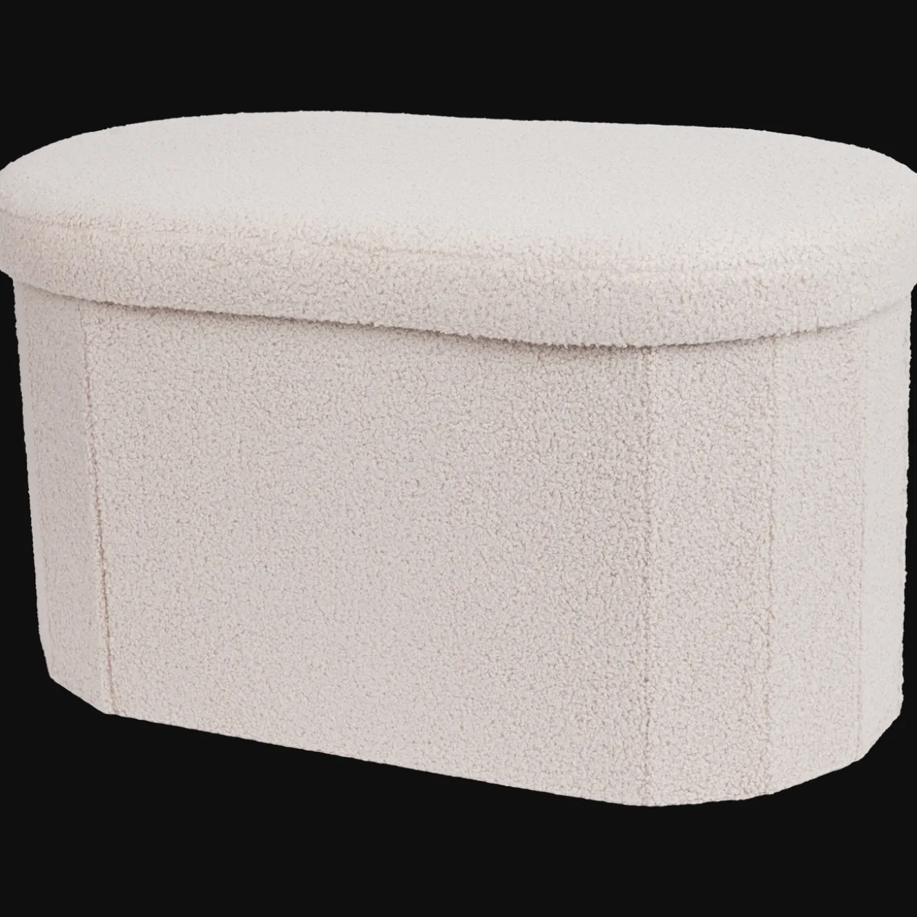 Action Wohnaccessoires<Stauraumhocker mit Plüschstoff