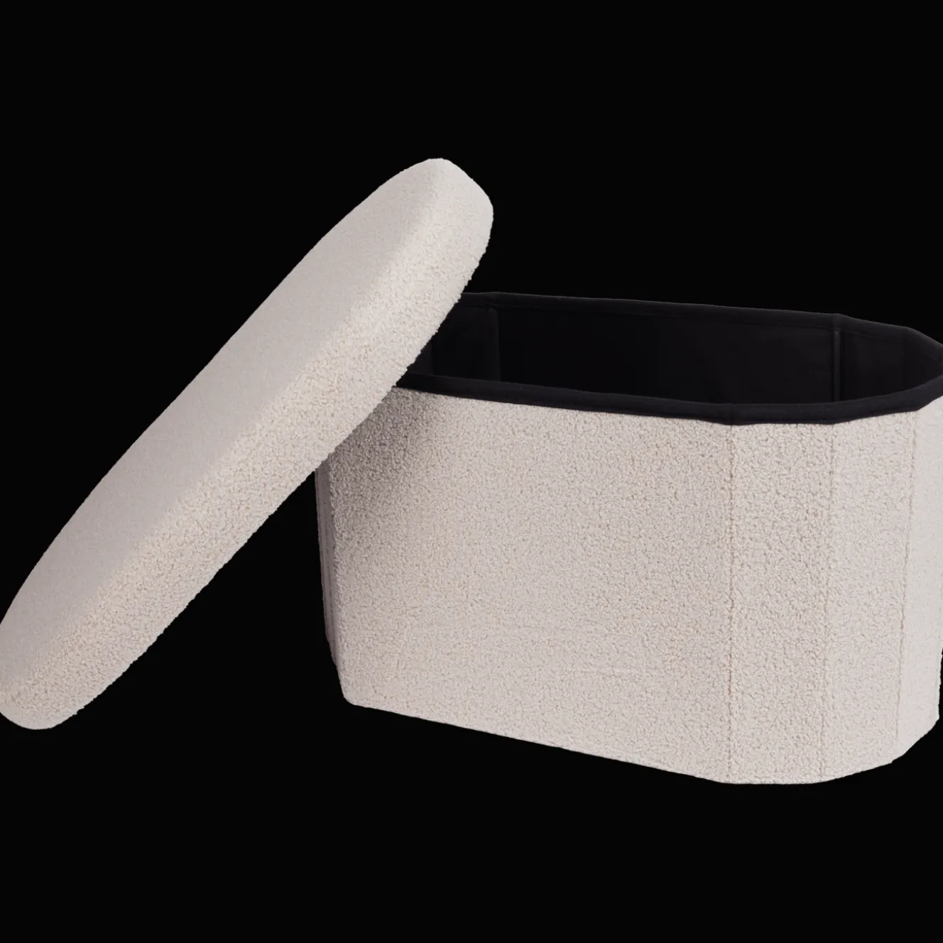 Action Wohnaccessoires<Stauraumhocker mit Plüschstoff