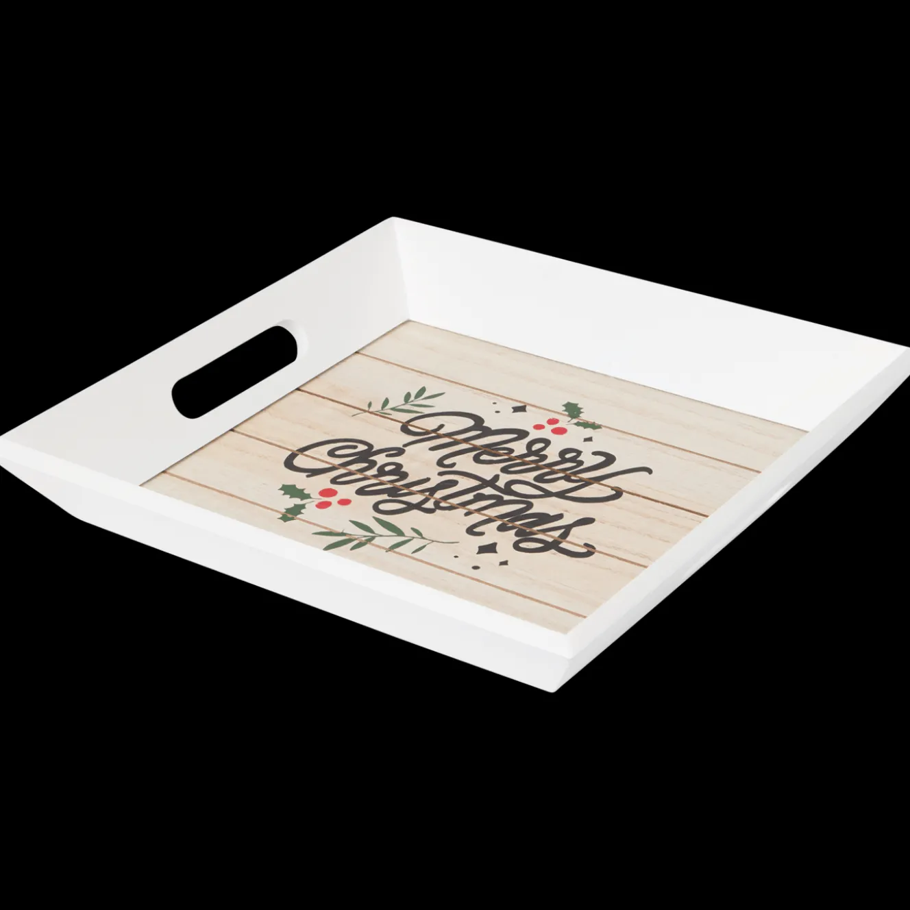 Action Saisondekoration<Tablett mit Weihnachtsmotiv