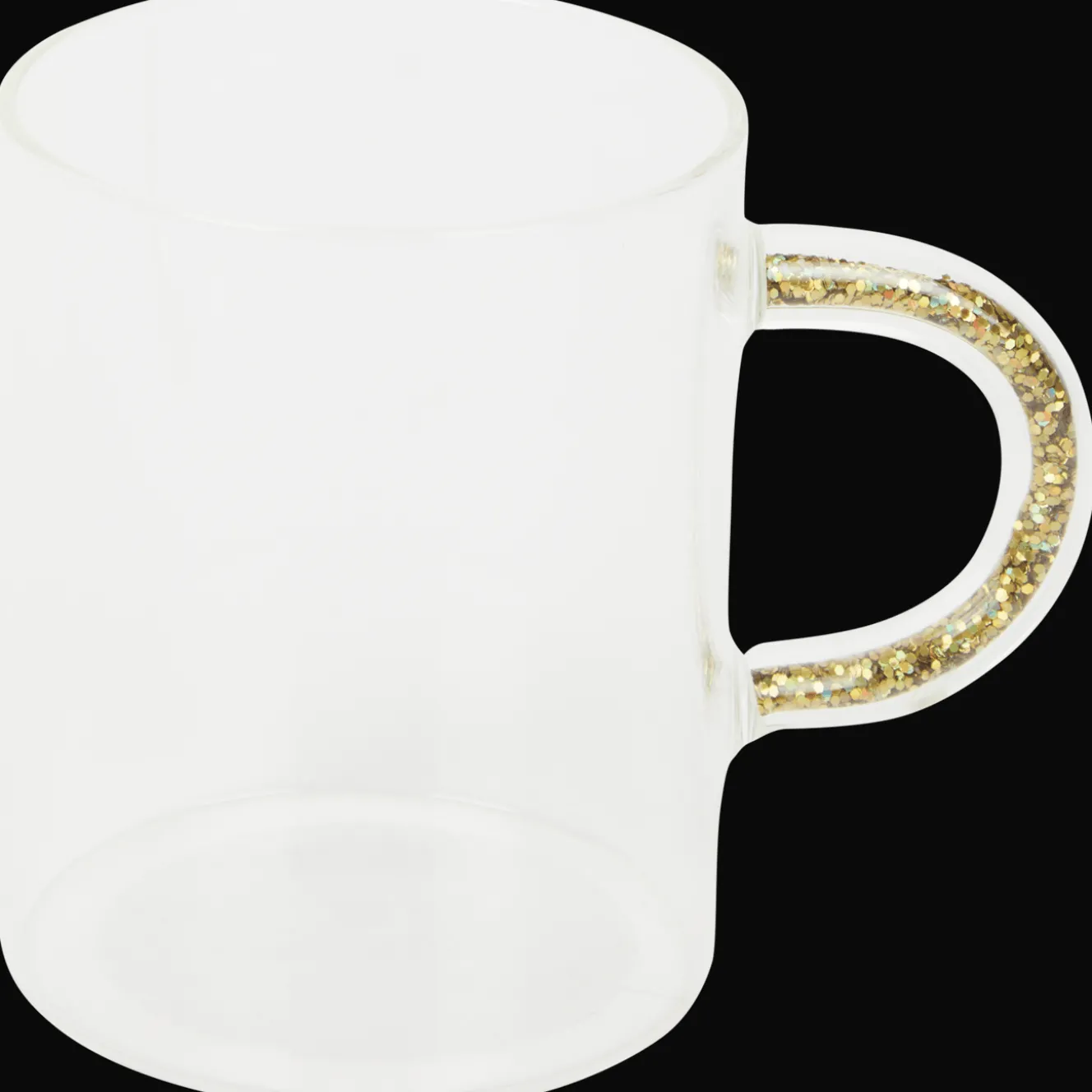 Action Gläser<Teeglas mit Glitzerhenkel