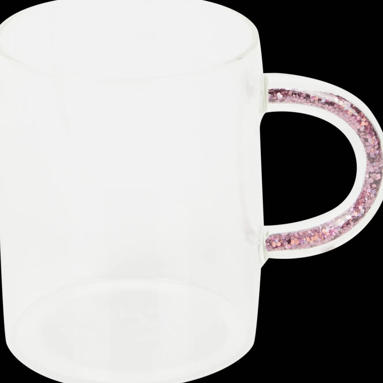Action Gläser<Teeglas mit Glitzerhenkel