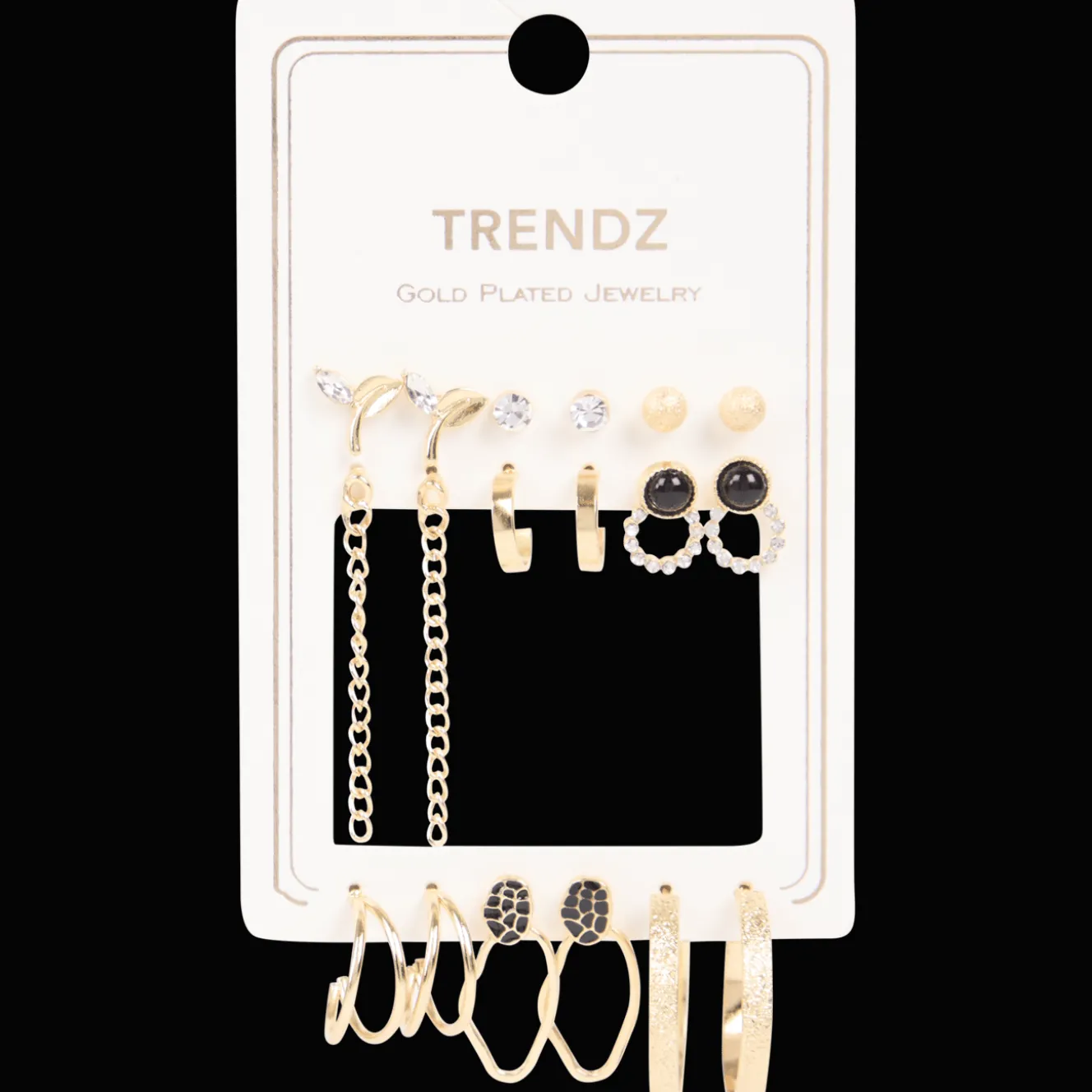 Action Uhren & Schmuck<Trendz Set mit vergoldeten Ohrringen