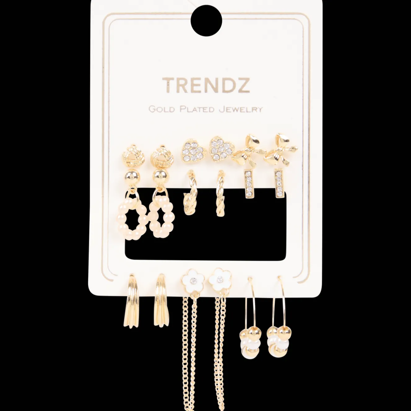 Action Uhren & Schmuck<Trendz Set mit vergoldeten Ohrringen