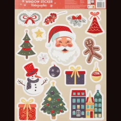 Action Saisondekoration<Weihnachtliche Fensteraufkleber