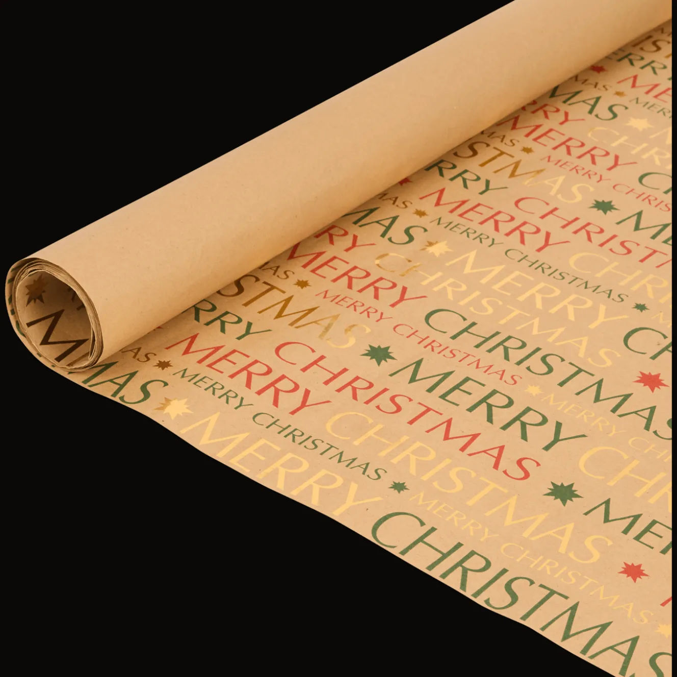Action Geschenkverpackung<Weihnachtliches Kraft-Geschenkpapier