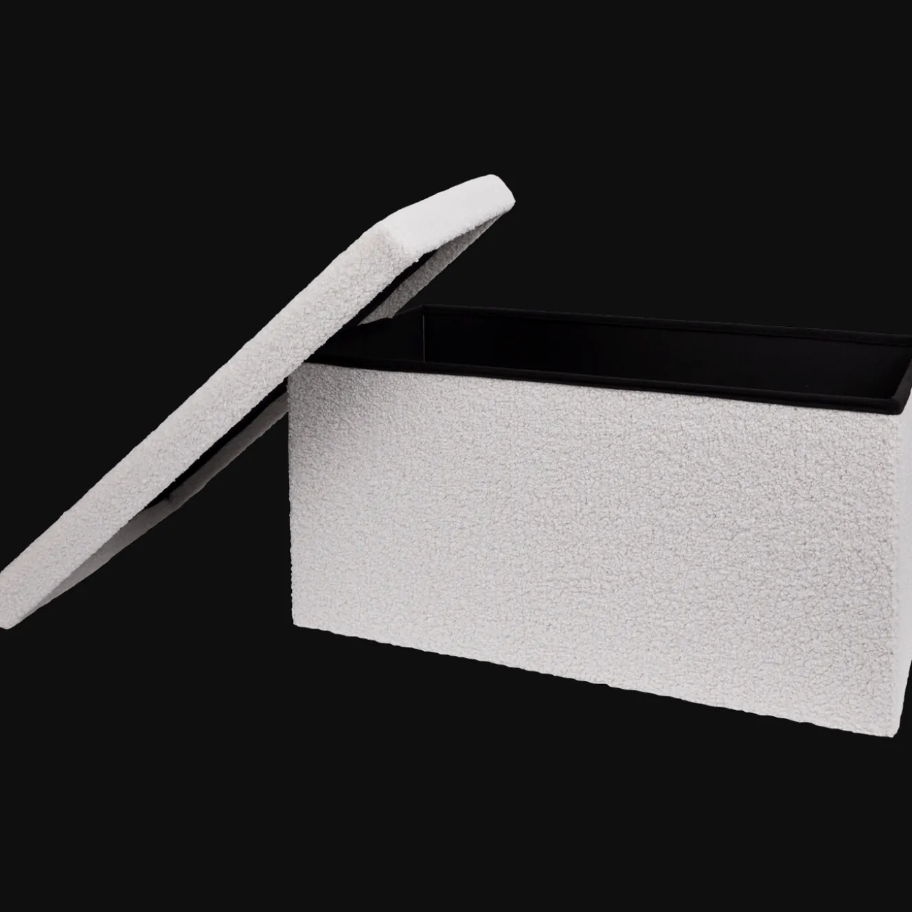 Action Wohnaccessoires<XL Stauraumhocker mit Teddystoff